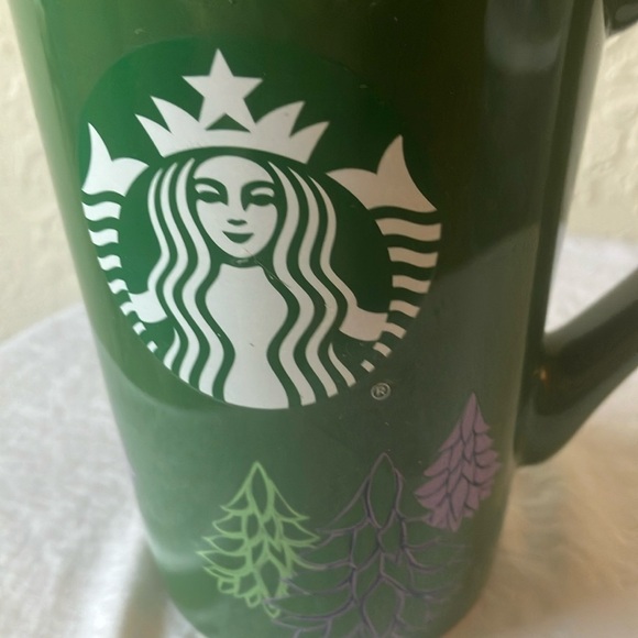 Starbucks: 2020 Green Ceramic Mug- Purple Tree Design- 16oz - Picture 16 of 16